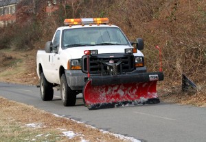 Snow plow on the W&OD Trail in 2010