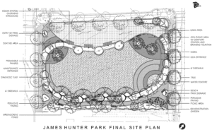 Final site plan for James Hunter Park in Clarendon