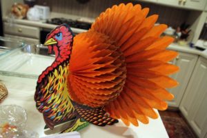 A decorative Thanksgiving turkey