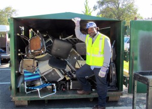 Metal recycling at E-CARE (photo via Arlington County DES)