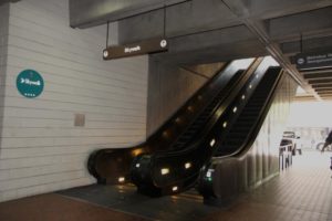 Escalator at Rosslyn metro station