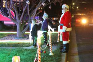 Holiday light display in the Leeway Overlee neighborhood