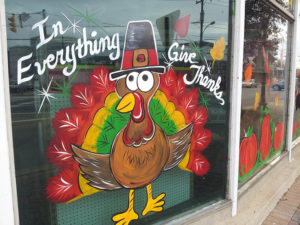 Thanksgiving wishes at Arlington Auto Care (photo by Katie Pyzyk)