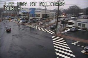 Intersection of Lee Highway and Military Road at 8:00 a.m. Monday morning
