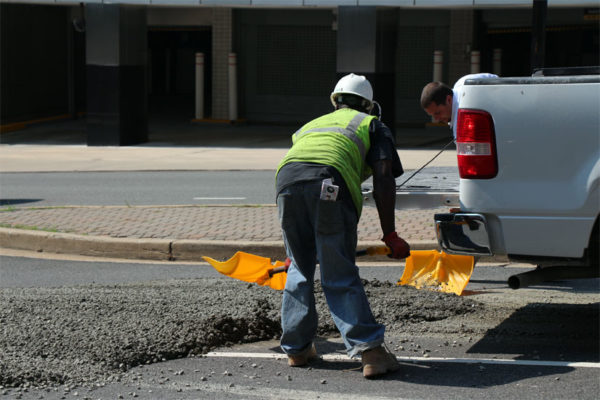 Cement Spill Cleaned Up in Rosslyn | ARLnow.com