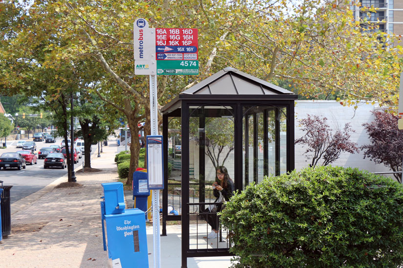Columbia Pike and S. Barton bus shelter