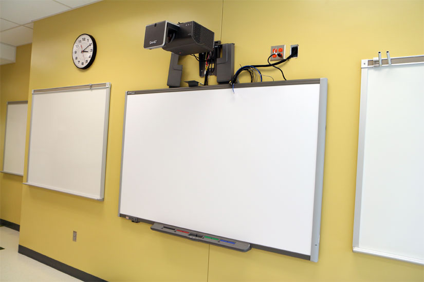 Each of Wakefield's 110 classrooms are equipped with a Smartboard