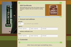 Giftrocker coupon to Liberty Tavern