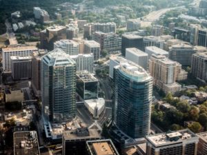 Aerial view of Rosslyn (Flickr pool photo by @ddimick)