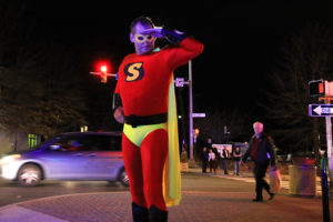 Anti-DUI superhero "Soberman" in Clarendon (file photo)