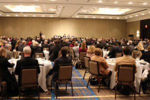 The commercial real estate industry in Northern Virginia listens to economic development officials speak