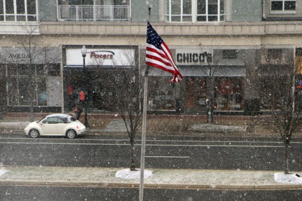 Snow in Pentagon City on 1/21/14
