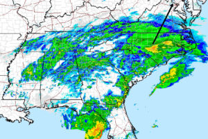 Radar at 2:45 p.m. Wednesday of massive snow storm (via NWS)