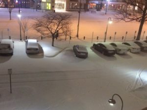 Overnight snow in Pentagon City