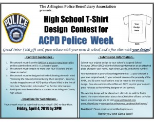 2014 ACPD T-shirt Design Contest flyer
