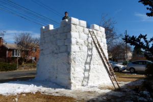 12-foot snow fort in Leeway-Overlee (photo courtesy Christina Grieg)