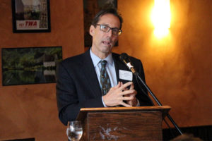 Jay Fisette speaks at a Columbia PIke business luncheon