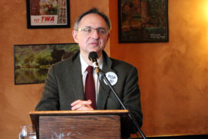 CPRO Executive Director Takis Karantonis speaks at a Columbia PIke business luncheon