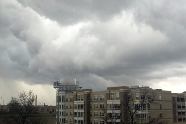 Dark clouds over Pentagon City at 1:15 p.m. on 4/15/14