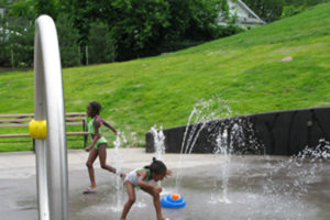 Spraygrounds at Drew Model School (photo via Parks and Recreation)