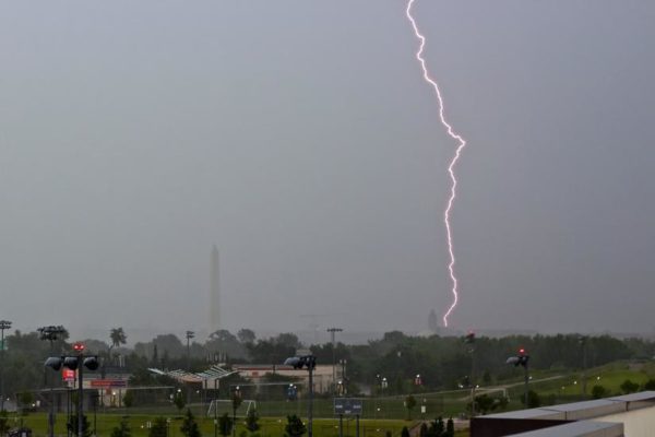 Lightning over D.C. and Long Bridge Park (Flickr pool photo by Joseph Gruber)