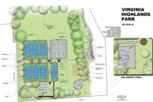 Virginia Highlands Park renovation rendering (Image via Arlington County)