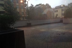 Heavy rain from storm in Arlington on 7/14/14
