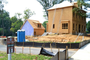 Houses under construction at Lacey Lane