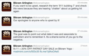 Bikram Arlington 9/11 Tweets (Screenshot via @Cameron_Gray)