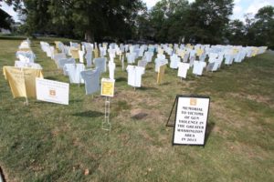 Gun violence memorial at First Presbyterian Church