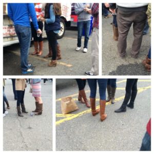 Tall brown boots spotted at a beer festival in Courthouse (photo courtesy @SeenInClarendon)