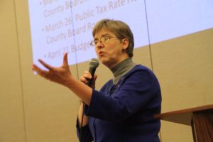 Mary Hynes at the Arlington Democrats meeting on 2/4/15