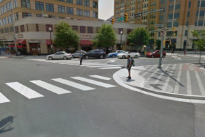 Clarendon sidewalk bumpout (photo via Google Maps)