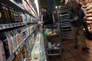 Shoppers at Whole Foods before a predicted snowstorm March 4, 2015