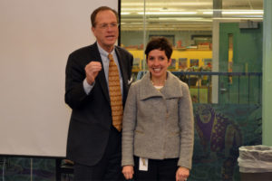 APS Superintendent Patrick Murphy with Principal of the Year Lynne Wright (photo courtesy APS)
