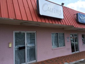 Former Curves storefront in Cherrydale, possible home to a new gun store