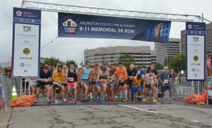 Runners lined up for the 9/11 Memorial 5K Run on Saturday (courtesy photo)