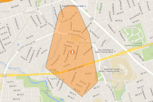Oct. 16, 2015 power outage map (image via Dominion)