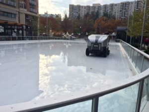 The Pentagon Row ice skating rink in 80 degree heat on Nov. 6, 2015