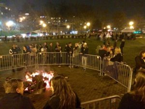 Bonfire at the Rosslyn Holiday Market on Friday