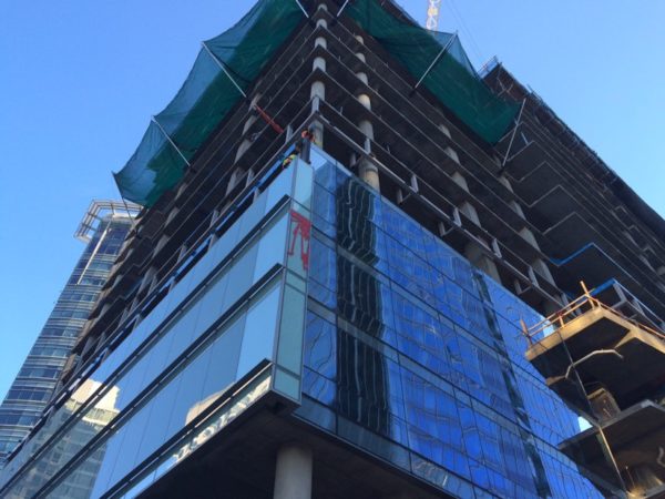Construction on Central Place tower in Rosslyn