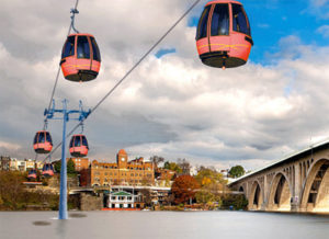 Rendering of Georgetown-Rosslyn gondola (image via Georgetown BID)
