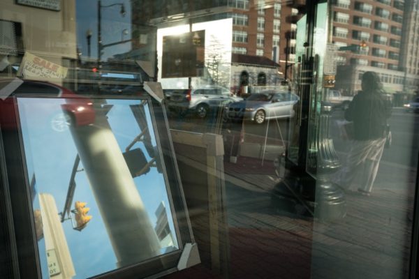 Columbia Pike in the mirror (Flickr pool photo by Kevin Wolf)