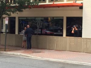 Reality show filming at Oz restaurant in Clarendon 6/22/16