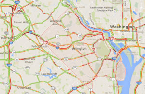 Traffic map on 6/6/16 (via Google Maps)