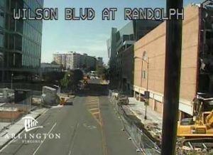N. Randolph Street is shut down between Glebe and Wilson due to a gas leak