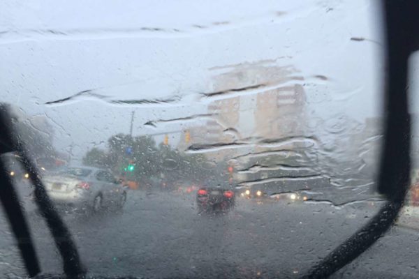 Rainy drive in Clarendon