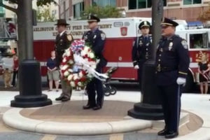 Arlington 9/11 memorial wreath-laying ceremony on Sept. 11, 2016 (screen capture via Facebook)