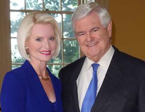 Callista and Newt Gingrich (photo via Gingrich Productions)