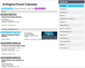 Arlington Event Calendar